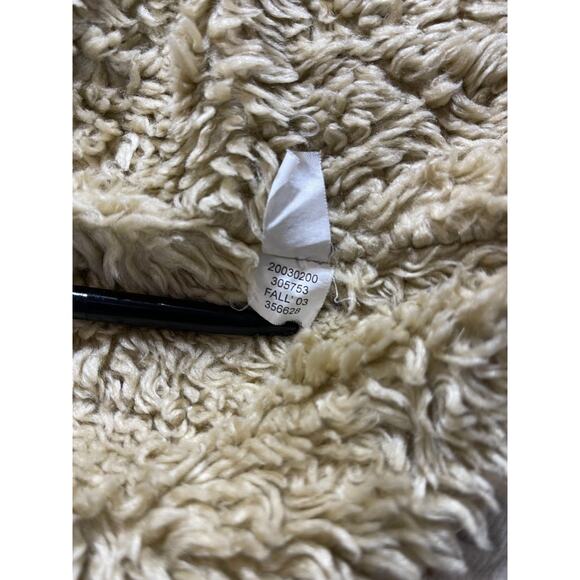 GAP Women’s Small Sherpa Lined Corduroy Jacket Ivory Button Front Stretch - Picture 8 of 11